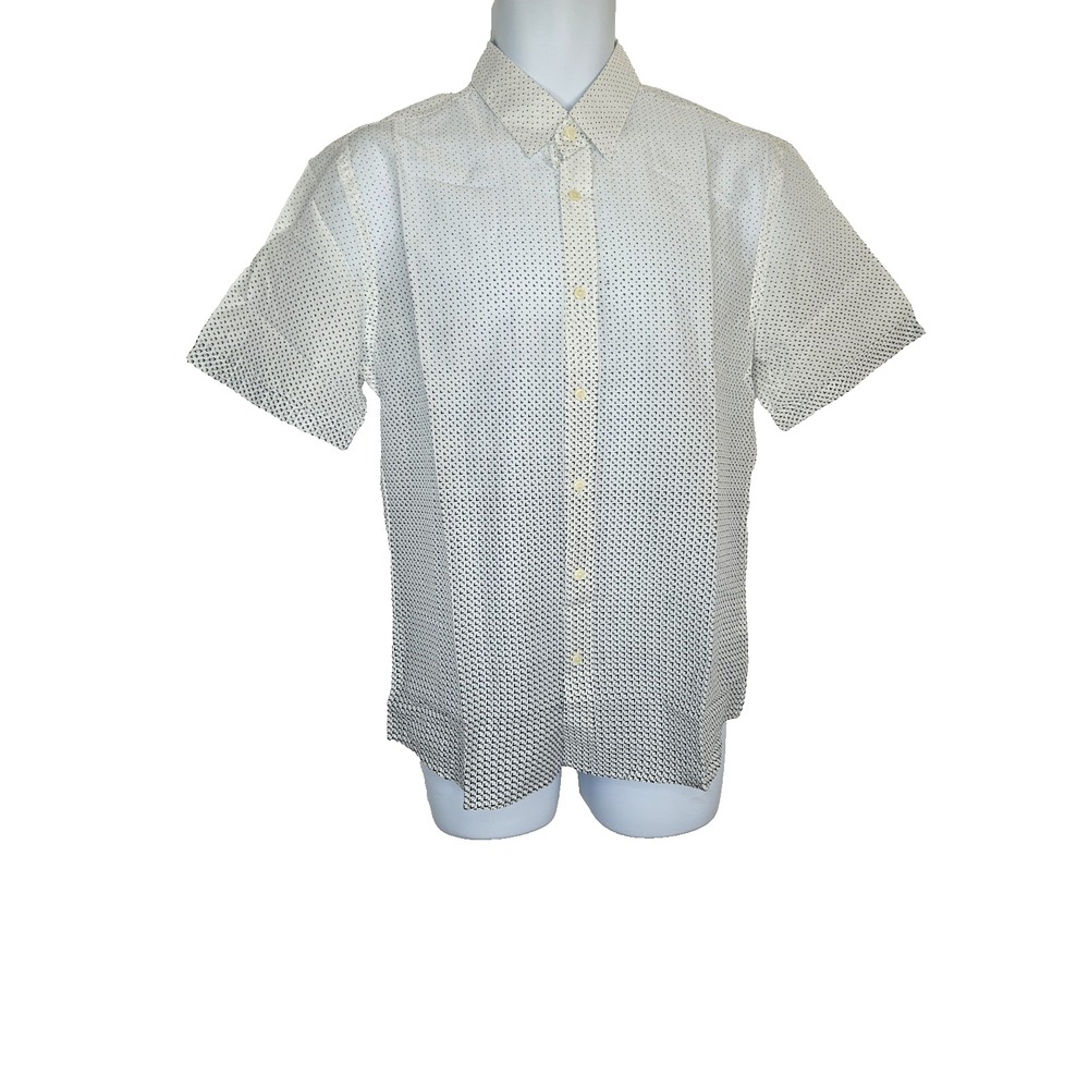 7Diamonds‎ Men's M Mind Mischief Natural Short Sleeve Button Down Shirt NWT